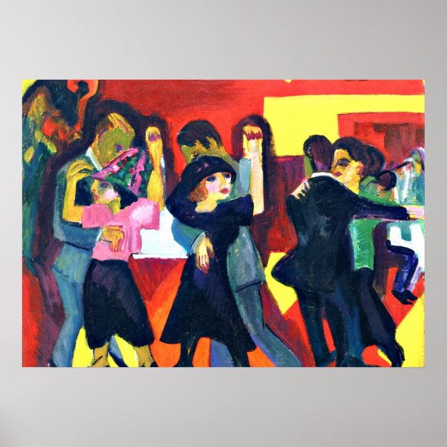 Poster Kirchner - Thé de tango; peinture d'Ernst Kirchner (Devant)