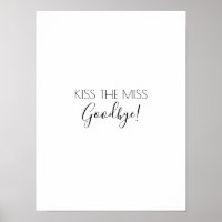 Kiss The Miss Goodbye Bachelorette Jeu Noir