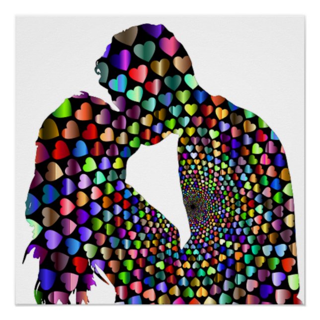 POSTER KISSING COUPLE (Devant)