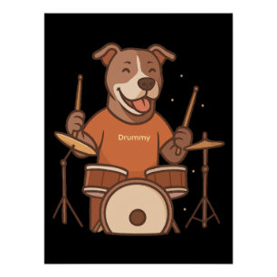 Poster Kit de tambour Pitbull personnalisé -