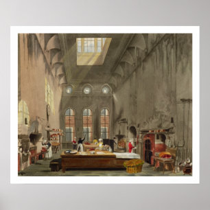 Poster Kitchen, St James's Palace, gravé par William J