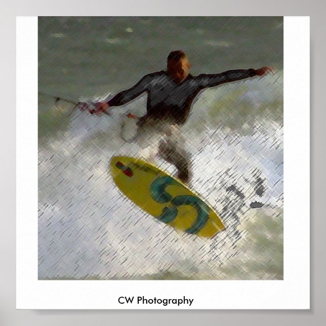 Poster Kite Boarder (Devant)