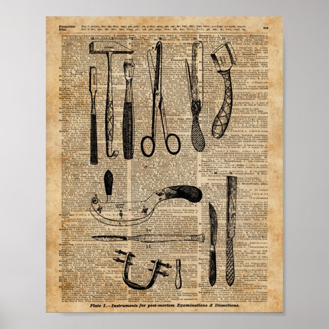 Poster Kits de Necropsie Antique, Apoalypse Zombie, Art V (Devant)