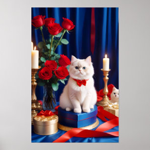 Poster Kitten Love Tender Romantique magnifique cadeau