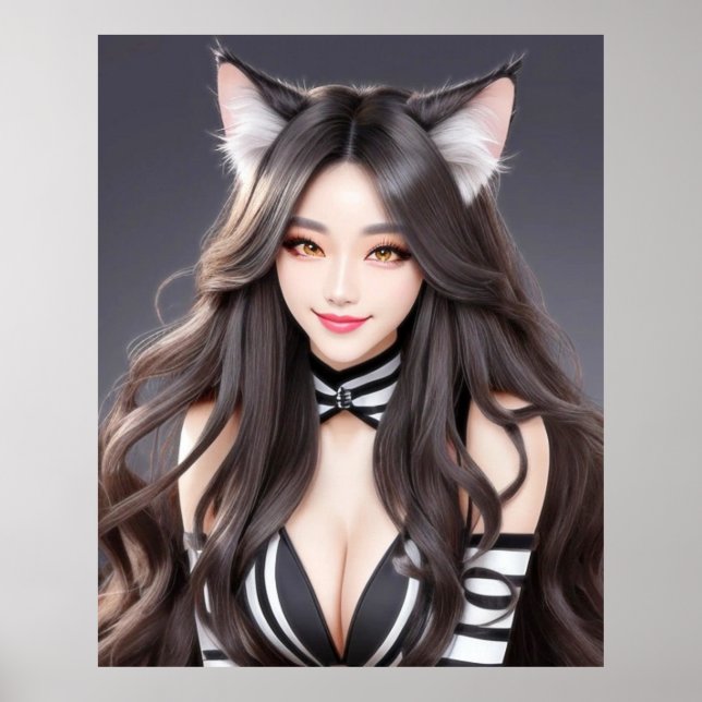 POSTER KITTY WAIFU 04 (Devant)