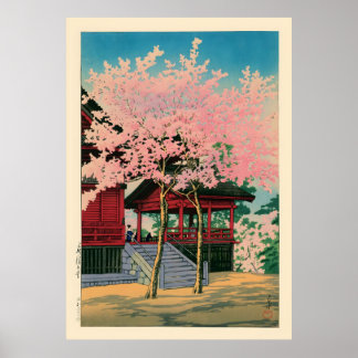 Poster Kiyomizu Hall Ueno par Kawase Hasui