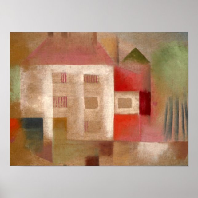 Poster Klee - Maison en banlieue (Devant)