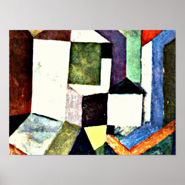 Poster Klee - Paysage nordique pieux-1917 (Devant)