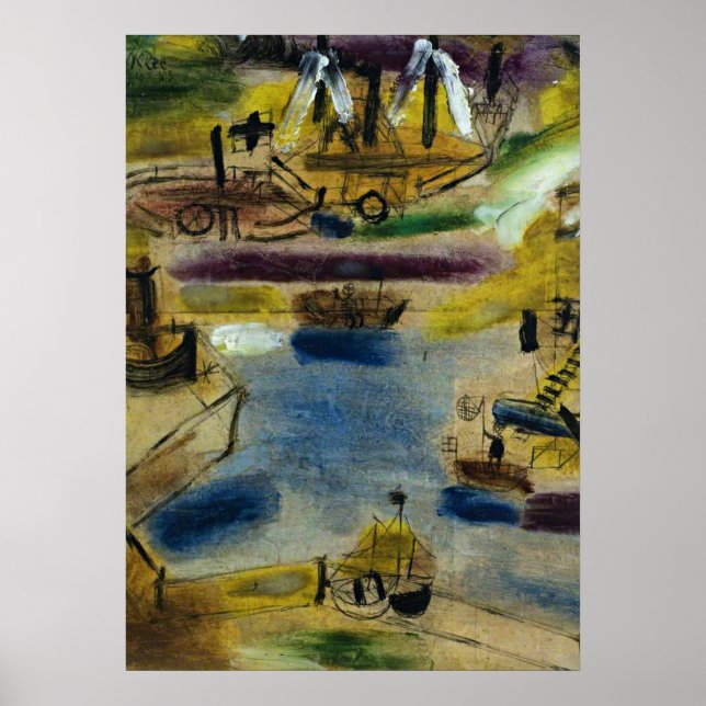 Poster Klee - Petite scène portuaire (Devant)