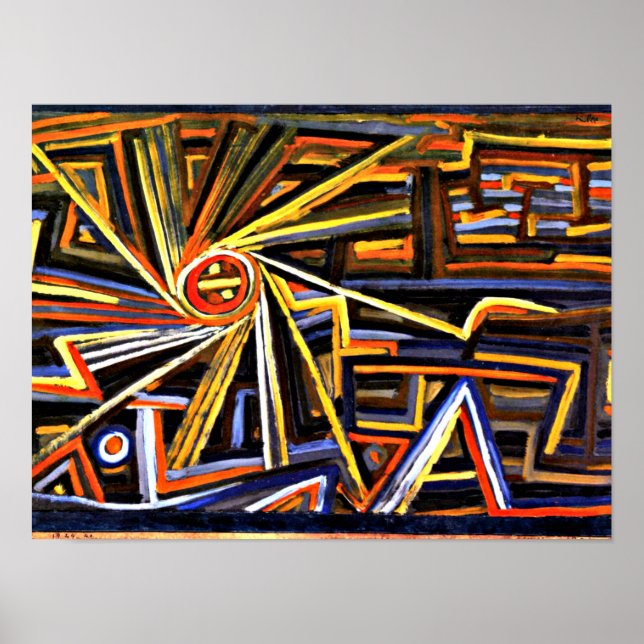 Poster Klee - Rayonnement et rotation (Devant)