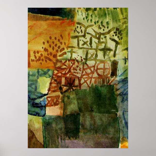 Poster Klee - Souvenir d'un jardin (Devant)