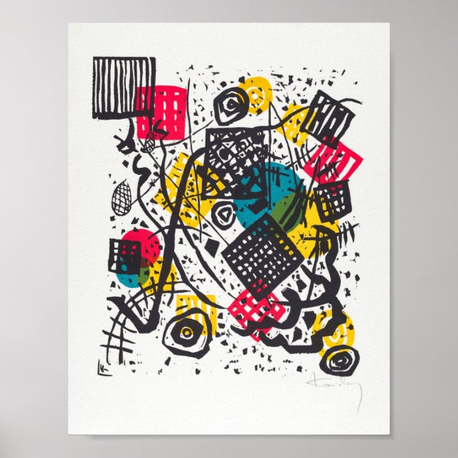 Poster Kleine Welten V (Small Worlds V) Wassily Kandinsky (Devant)