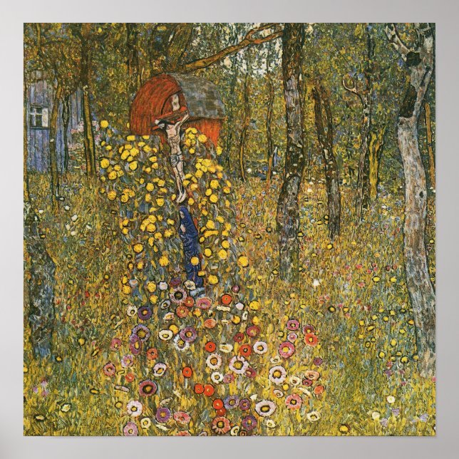 Poster Klimt - Jardin Agricole Avec Crucifix 1912 (Devant)