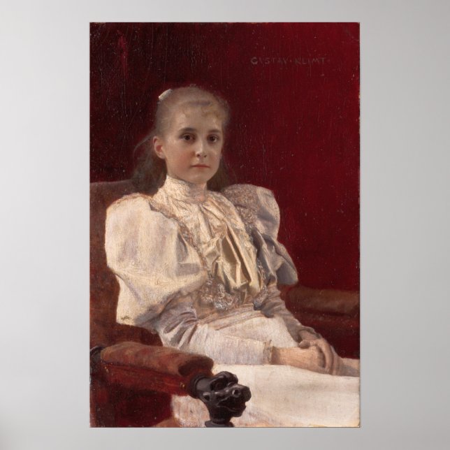 Poster Klimt - Jeune fille assise (Devant)