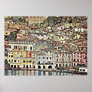 Poster Klimt - Malcesine sur le lac de Garde