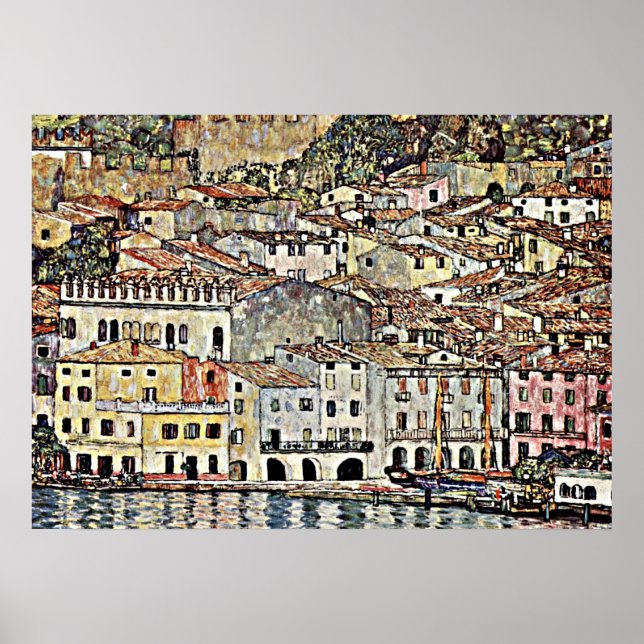 Poster Klimt - Malcesine sur le lac de Garde (Devant)