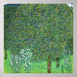Poster Klimt - Rosiers Sous Les Arbres
