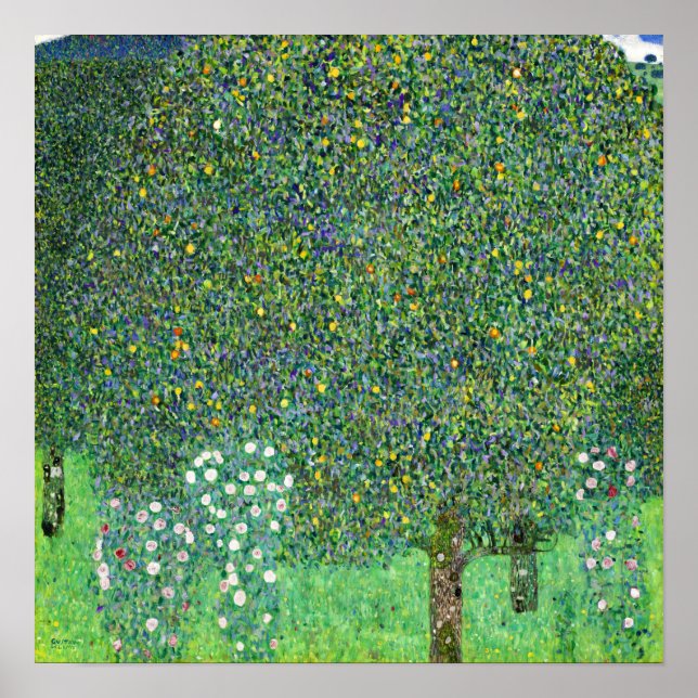 Poster Klimt - Rosiers Sous Les Arbres (Devant)