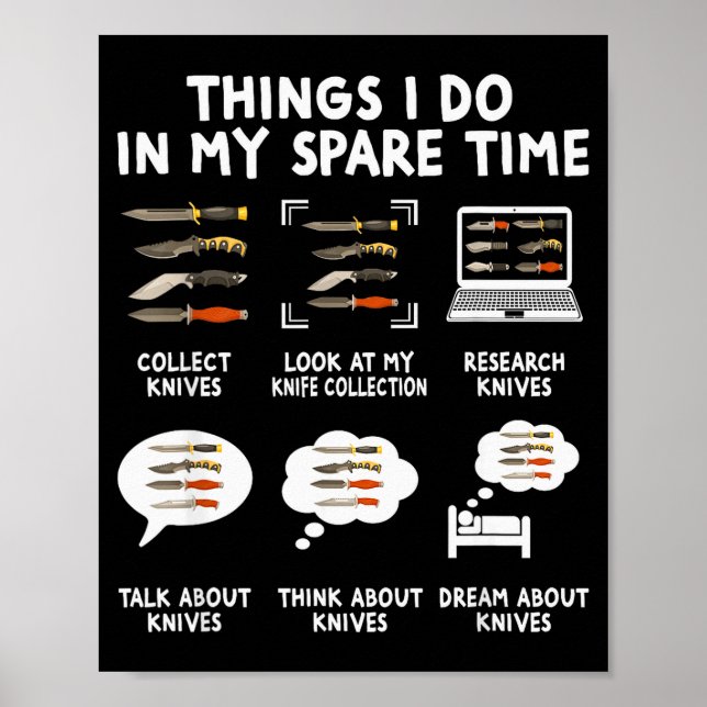 Poster Knife Collector Maker Bladesmith Blacksmith Knives (Devant)