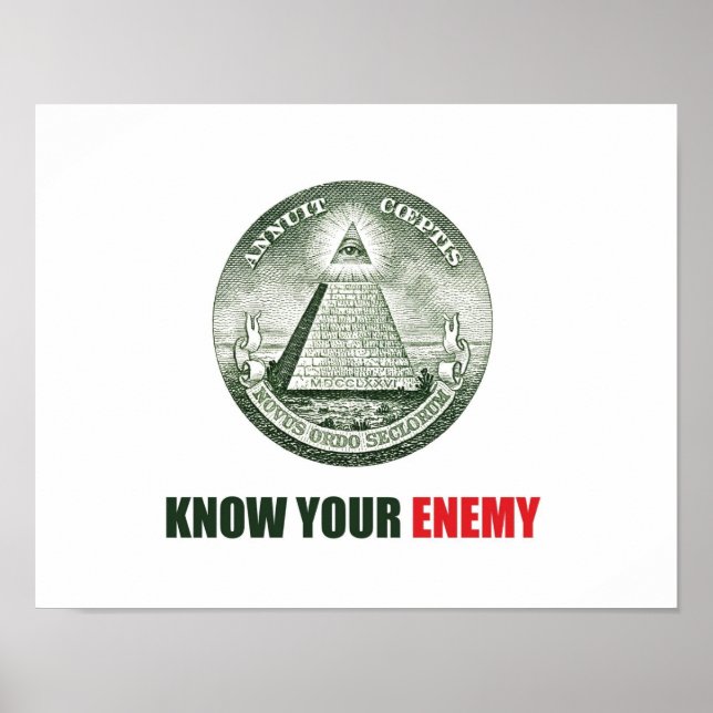 poster know your enemy illuminati (Devant)