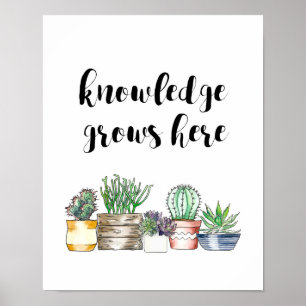 Poster "Knowledge Gros Here"