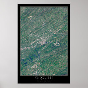 Poster Knoxville Tennessee From Space Satellite Map