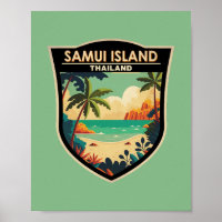 Ko Samui Island Thaïlande Insigne d'art de voyage