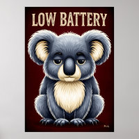 Koala à faible batterie – Personnage de dessin ani