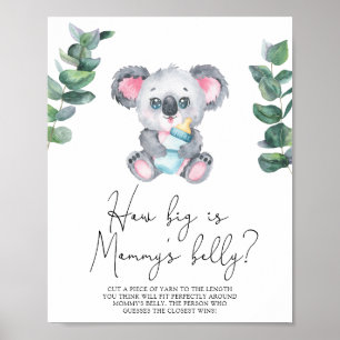 Poster Koala Bear - Quelle est la taille du ventre de mam