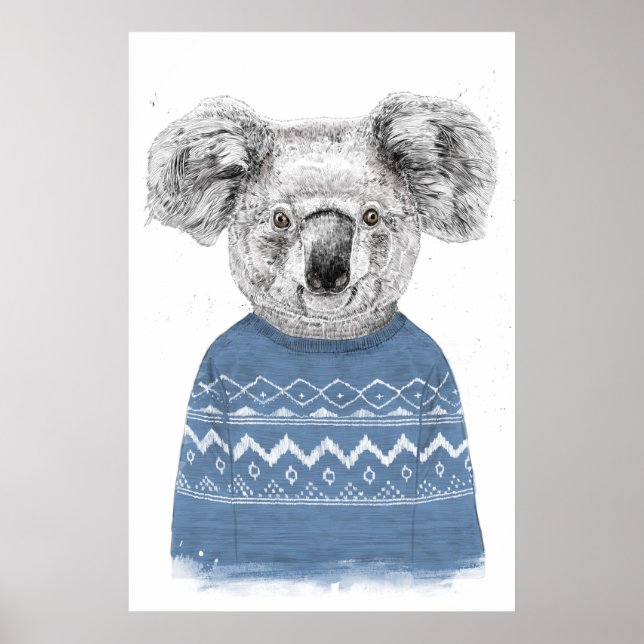Poster Koala d'hiver (Devant)