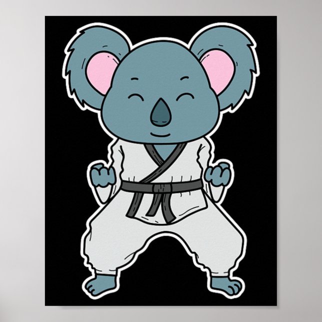 Poster Koala fait du karaté  (Devant)
