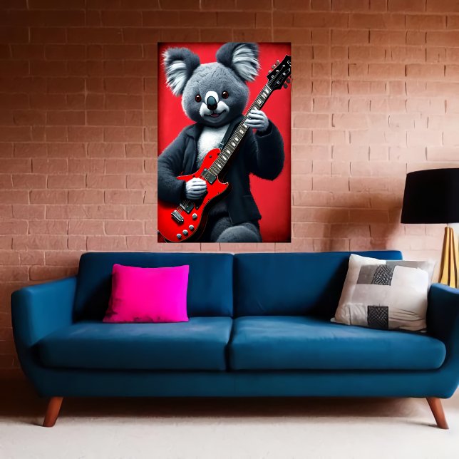 Poster Koala joue de la guitare | Art AI (Créateur téléchargé)