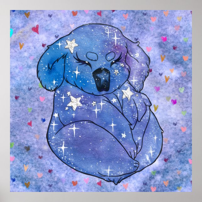 Poster Koala nomme Sept (Devant)