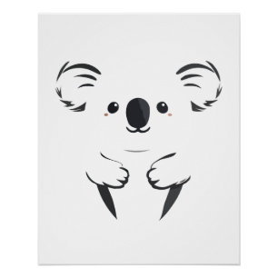 Poster Koala Vector Art Animal Moderne Ville Urbaine Grap
