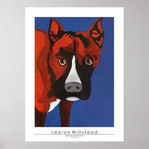 Poster Kobe le boxeur rouge