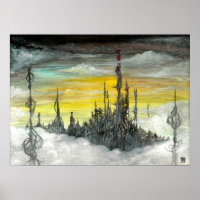 Koch City Oil sur la Gesso Board par Toby Mikle