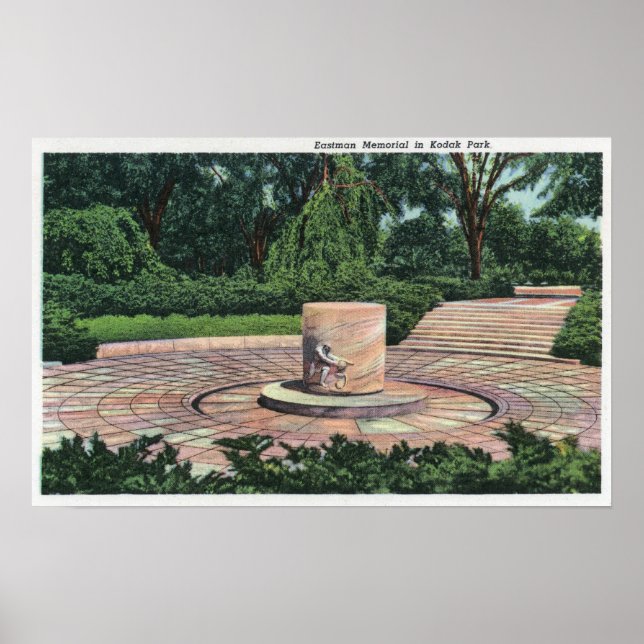 Poster Kodak Park Vue du mémorial d'Eastman (Devant)