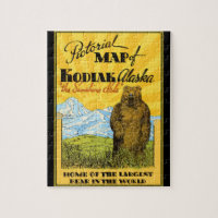 Poster Kodiak Alaska Bären Puzzle