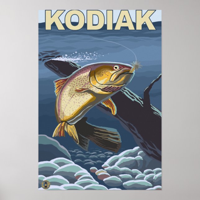 Poster Kodiak, section transversale de la truite fardée d (Devant)