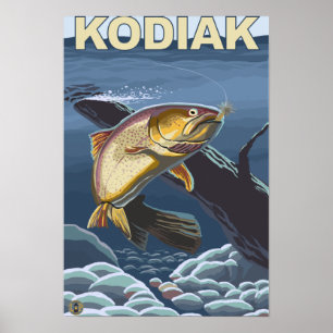 Poster Kodiak, section transversale de truite