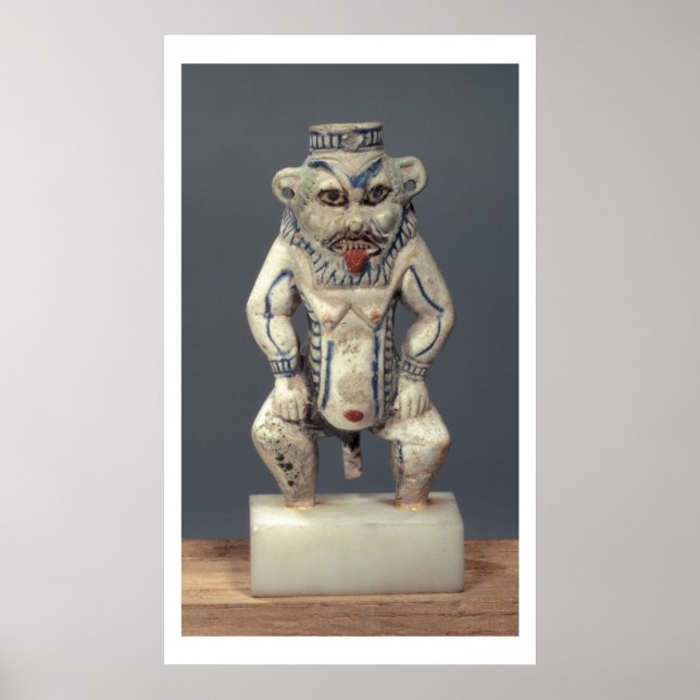 Poster Kohl Pot, représentant le dieu domestique égyptien (Devant)