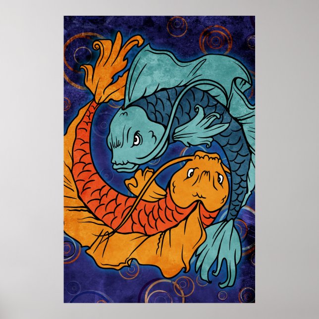 Poster Koi Fish (Devant)