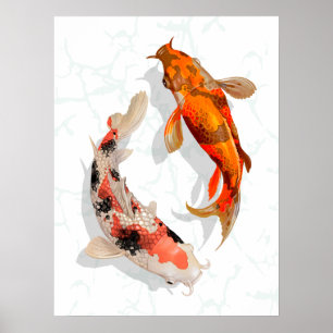 Poster Koi Pond japonais