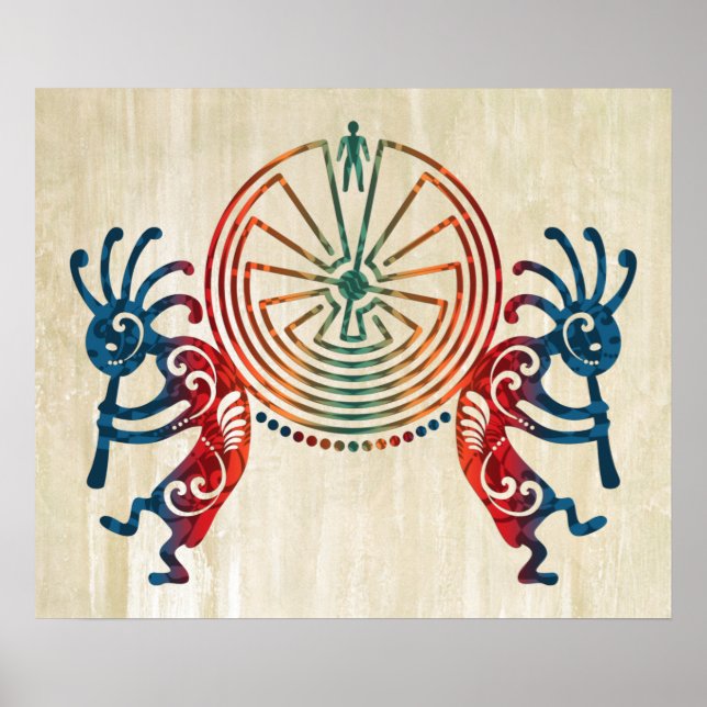 Poster KOKOPELLI / L'HOMME DANS LE MAZE + vos idées (Devant)
