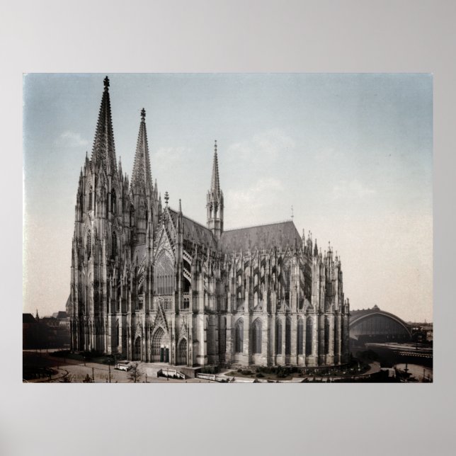 Poster Kölner Dom um 1900 - Cathédrale de Cologne (Devant)