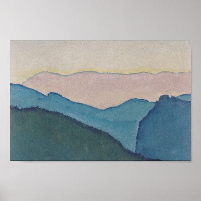Poster Koloman Moser - Montagnes (Devant)