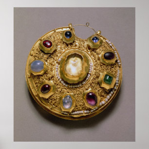Poster Kolt medallion, gold set with pearls and