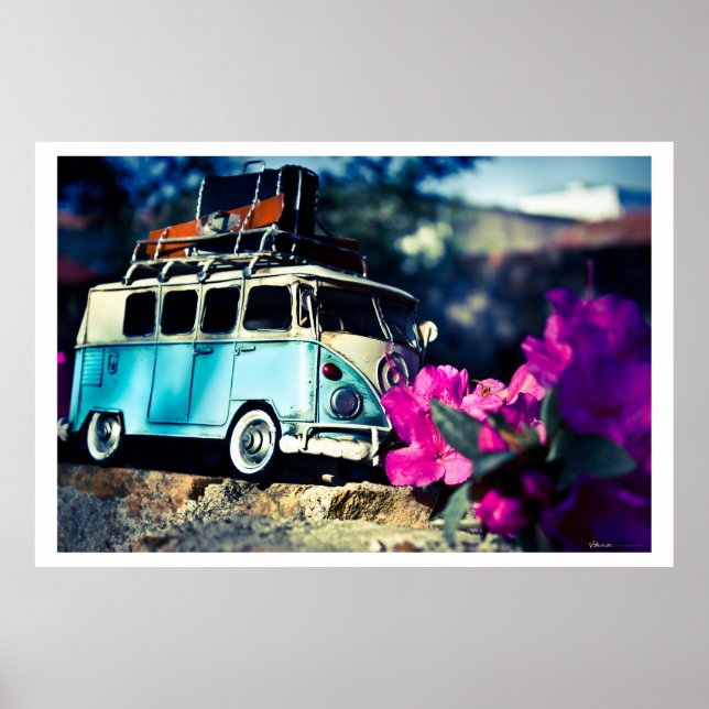 Poster Kombi azul (Devant)