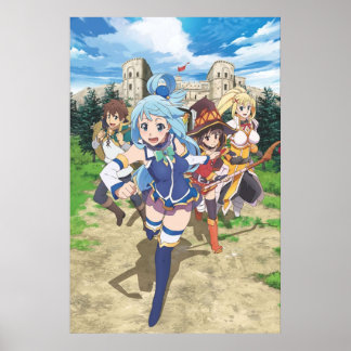 Poster Konosuba Aqua Megumin Darkness Kazuma