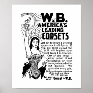 Poster Korsetts The Ladies World Januar 1896